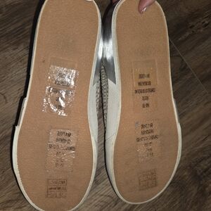 DV by Dolce Vita Silver and White Sneakers